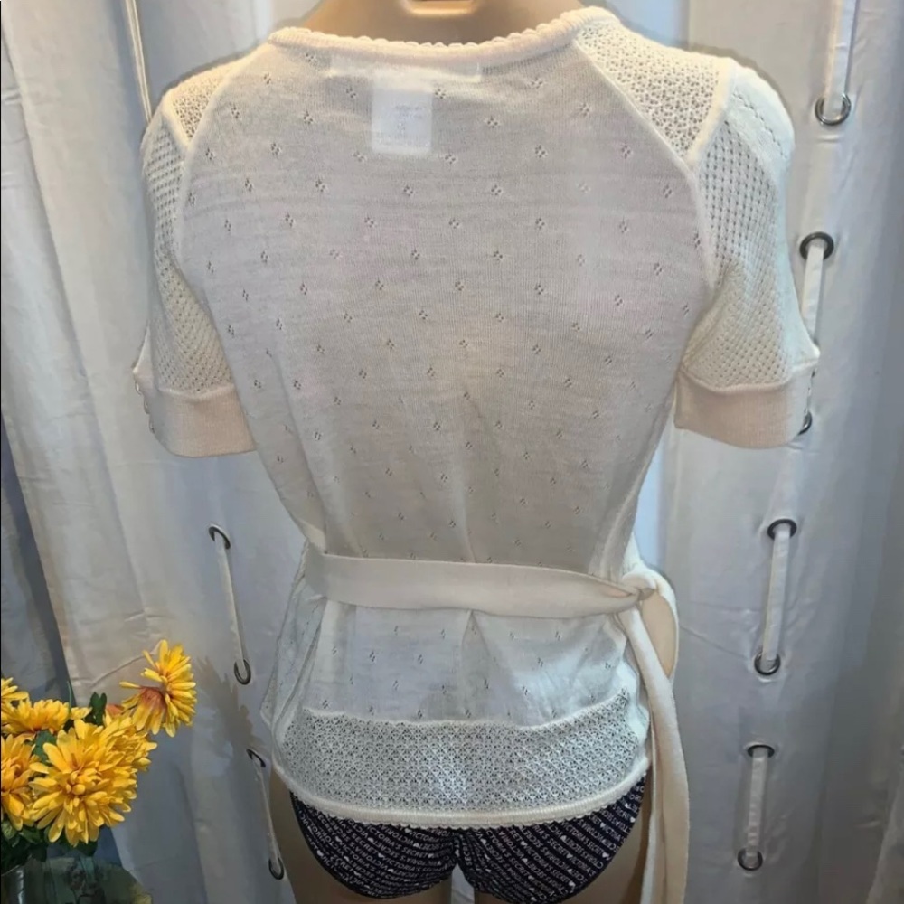RARE ASO Rory Gilmore. DVF wrap sweater-M - Picture 6 of 7